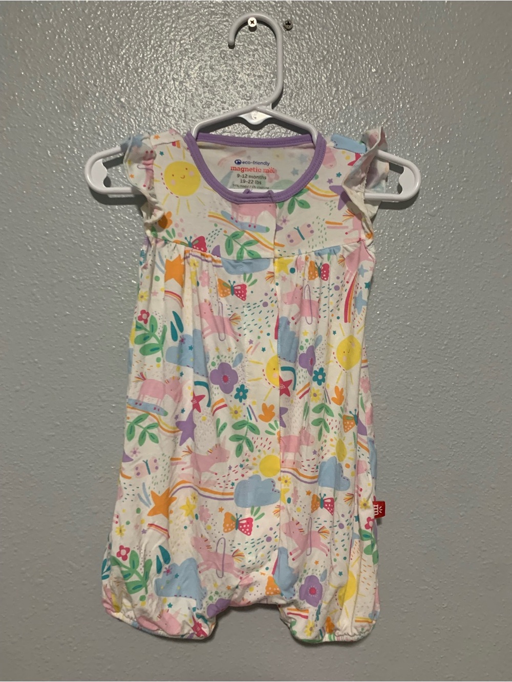 Magnetic Me White Pastel Floral & Animal Print Sleep Sack